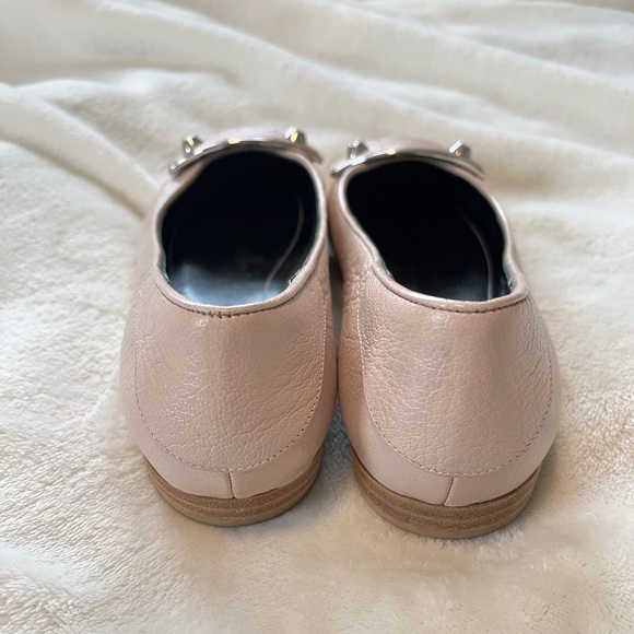 BALENCIAGA Rose Pink Goatskin Leather Flats Sz 37 - Picture 2 of 5